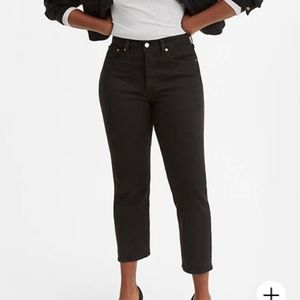 Levis Black Wedgie straight jeans size 25